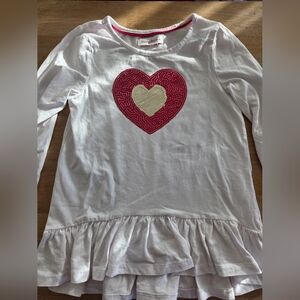 Tommy Bahama Kids' White Long Sleeve Top with Red Heart